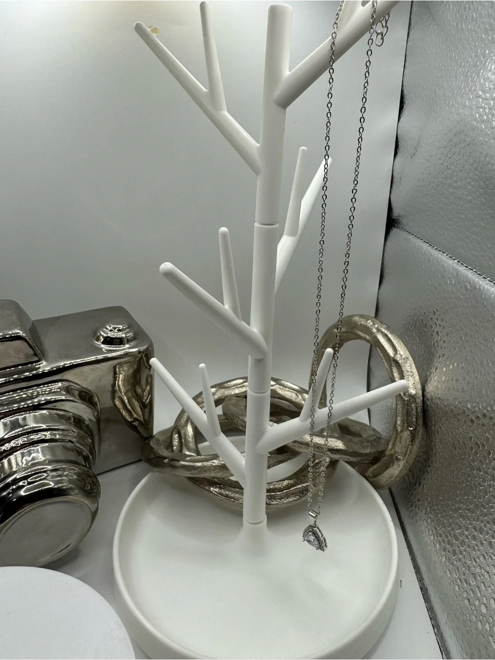 Sterling Silver and Cubic Zirconia Necklace‎ NEW